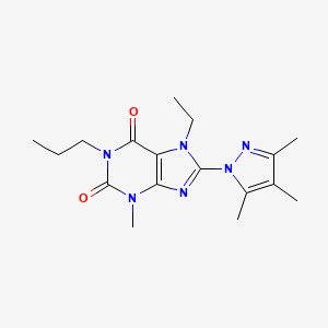 7-ethyl-3-methyl-1-propyl-8-(3,4,5-trimethyl-1H-pyrazol-1-yl)-2,3,6,7-tetrahydro-1H-purine-2,6-dione
