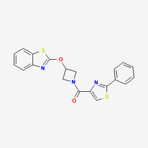 (3-(Benzo[d]thiazol-2-yloxy)azetidin-1-yl)(2-phenylthiazol-4-yl)methanone