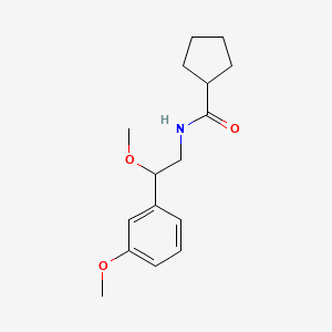 molecular formula C16H23NO3 B2668464 N-[2-methoxy-2-(3-methoxyphenyl)ethyl]cyclopentanecarboxamide CAS No. 1797893-25-4