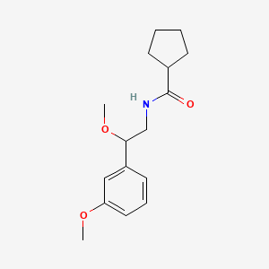 molecular formula C16H23NO3 B2668464 N-(2-methoxy-2-(3-methoxyphenyl)ethyl)cyclopentanecarboxamide CAS No. 1797893-25-4