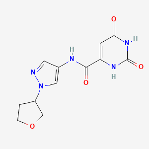 B2668466 2,6-dioxo-N-(1-(tetrahydrofuran-3-yl)-1H-pyrazol-4-yl)-1,2,3,6-tetrahydropyrimidine-4-carboxamide CAS No. 1797090-20-0