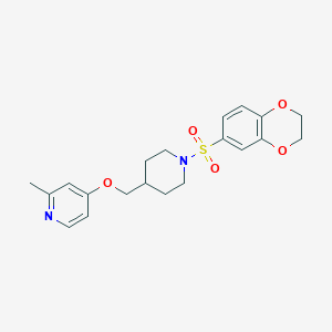 4-[[1-(2,3-Dihydro-1,4-benzodioxin-6-ylsulfonyl)piperidin-4-yl]methoxy]-2-methylpyridine