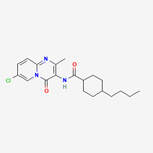 4-butyl-N-(7-chloro-2-methyl-4-oxo-4H-pyrido[1,2-a]pyrimidin-3-yl)cyclohexanecarboxamide