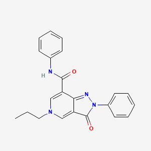 3-oxo-N,2-diphenyl-5-propyl-3,5-dihydro-2H-pyrazolo[4,3-c]pyridine-7-carboxamide