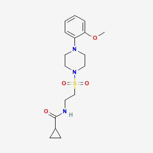 N-(2-((4-(2-methoxyphenyl)piperazin-1-yl)sulfonyl)ethyl)cyclopropanecarboxamide