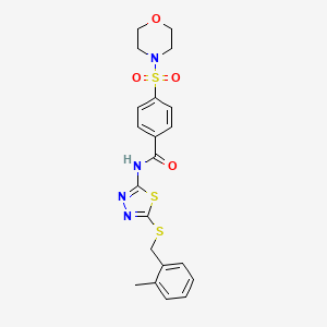 N-(5-((2-methylbenzyl)thio)-1,3,4-thiadiazol-2-yl)-4-(morpholinosulfonyl)benzamide