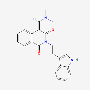 (4Z)-4-(dimethylaminomethylidene)-2-[2-(1H-indol-3-yl)ethyl]isoquinoline-1,3-dione