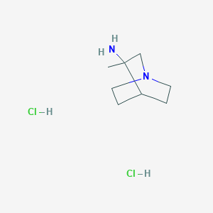 molecular formula C8H17ClN2 B2668552 3-Methyl-1-azabicyclo[2.2.2]octan-3-amine dihydrochloride CAS No. 21638-14-2