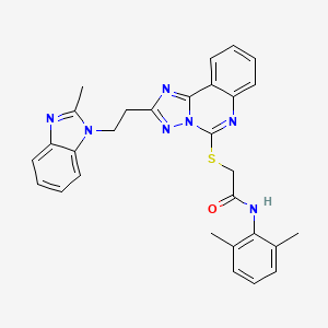 N-(2,6-dimethylphenyl)-2-[[2-[2-(2-methylbenzimidazol-1-yl)ethyl]-[1,2,4]triazolo[1,5-c]quinazolin-5-yl]sulfanyl]acetamide