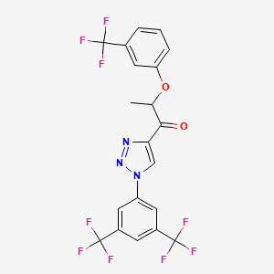 1-[1-[3,5-Bis(trifluoromethyl)phenyl]triazol-4-yl]-2-[3-(trifluoromethyl)phenoxy]propan-1-one