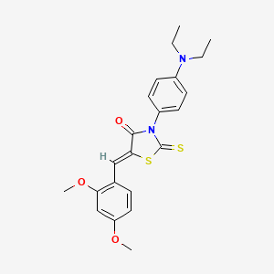 (Z)-3-(4-(diethylamino)phenyl)-5-(2,4-dimethoxybenzylidene)-2-thioxothiazolidin-4-one