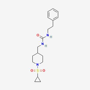 1-((1-(Cyclopropylsulfonyl)piperidin-4-yl)methyl)-3-phenethylurea