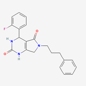 4-(2-fluorophenyl)-6-(3-phenylpropyl)-3,4,6,7-tetrahydro-1H-pyrrolo[3,4-d]pyrimidine-2,5-dione