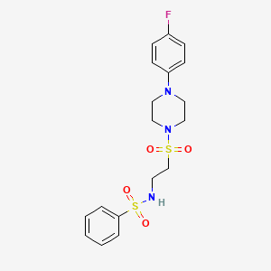 N-(2-((4-(4-fluorophenyl)piperazin-1-yl)sulfonyl)ethyl)benzenesulfonamide