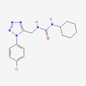 1-((1-(4-chlorophenyl)-1H-tetrazol-5-yl)methyl)-3-cyclohexylurea