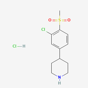 4-(3-Chloro-4-(methylsulfonyl)phenyl)piperidine hydrochloride