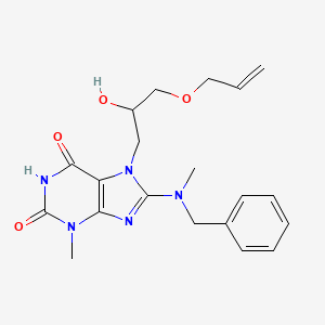 molecular formula C20H25N5O4 B2668596 7-(3-(allyloxy)-2-hydroxypropyl)-8-(benzyl(methyl)amino)-3-methyl-1H-purine-2,6(3H,7H)-dione CAS No. 876893-48-0
