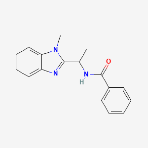 molecular formula C17H17N3O B2668604 N-[1-(1-methyl-1H-1,3-benzodiazol-2-yl)ethyl]benzamide CAS No. 686735-95-5