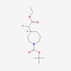 molecular formula C15H26FNO4 B2668637 tert-Butyl 4-(2-ethoxy-1-fluoro-2-oxoethyl)azepane-1-carboxylate CAS No. 2172541-40-9