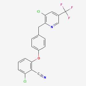 2-Chloro-6-[4-[[3-chloro-5-(trifluoromethyl)pyridin-2-yl]methyl]phenoxy]benzonitrile