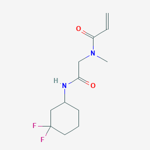 molecular formula C12H18F2N2O2 B2668639 N-[2-[(3,3-Difluorocyclohexyl)amino]-2-oxoethyl]-N-methylprop-2-enamide CAS No. 2199930-68-0
