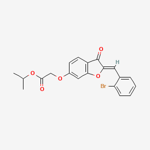 molecular formula C20H17BrO5 B2668641 (Z)-isopropyl 2-((2-(2-bromobenzylidene)-3-oxo-2,3-dihydrobenzofuran-6-yl)oxy)acetate CAS No. 622805-36-1