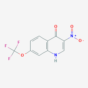molecular formula C10H5F3N2O4 B2668643 3-Nitro-7-(trifluoromethoxy)quinolin-4-ol CAS No. 2378502-32-8