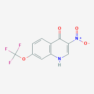 molecular formula C10H5F3N2O4 B2668643 3-Nitro-7-(trifluoromethoxy)-1H-quinolin-4-one CAS No. 2378502-32-8