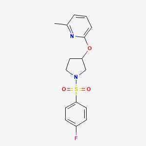 2-((1-((4-Fluorophenyl)sulfonyl)pyrrolidin-3-yl)oxy)-6-methylpyridine