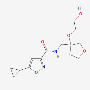 5-cyclopropyl-N-((3-(2-hydroxyethoxy)tetrahydrofuran-3-yl)methyl)isoxazole-3-carboxamide