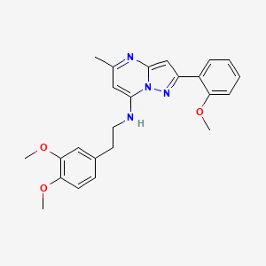 molecular formula C24H26N4O3 B2668648 N-[2-(3,4-dimethoxyphenyl)ethyl]-2-(2-methoxyphenyl)-5-methylpyrazolo[1,5-a]pyrimidin-7-amine CAS No. 950415-13-1