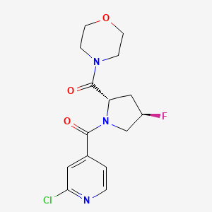 4-[(2S,4R)-1-(2-chloropyridine-4-carbonyl)-4-fluoropyrrolidine-2-carbonyl]morpholine
