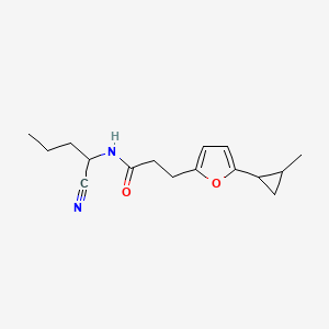 molecular formula C16H22N2O2 B2668656 N-(1-cyanobutyl)-3-[5-(2-methylcyclopropyl)furan-2-yl]propanamide CAS No. 1280894-36-1