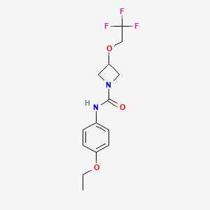 molecular formula C14H17F3N2O3 B2668692 N-(4-ethoxyphenyl)-3-(2,2,2-trifluoroethoxy)azetidine-1-carboxamide CAS No. 2320822-24-8