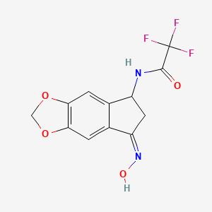 2,2,2-trifluoro-N-[5-(hydroxyimino)-6,7-dihydro-5H-indeno[5,6-d][1,3]dioxol-7-yl]acetamide