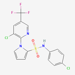 N-(4-chlorophenyl)-1-[3-chloro-5-(trifluoromethyl)pyridin-2-yl]pyrrole-2-sulfonamide