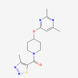 (4-((2,6-Dimethylpyrimidin-4-yl)oxy)piperidin-1-yl)(4-methyl-1,2,3-thiadiazol-5-yl)methanone
