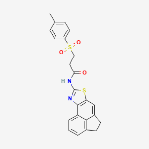 molecular formula C23H20N2O3S2 B2668701 N-(4,5-dihydroacenaphtho[5,4-d]thiazol-8-yl)-3-tosylpropanamide CAS No. 895447-10-6