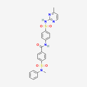 4-[methyl(phenyl)sulfamoyl]-N-[4-[(4-methylpyrimidin-2-yl)sulfamoyl]phenyl]benzamide