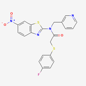 2-((4-fluorophenyl)thio)-N-(6-nitrobenzo[d]thiazol-2-yl)-N-(pyridin-3-ylmethyl)acetamide