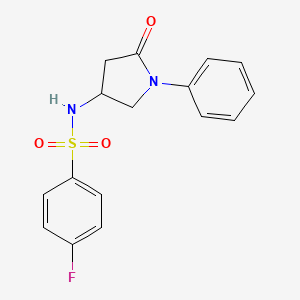 4-fluoro-N-(5-oxo-1-phenylpyrrolidin-3-yl)benzenesulfonamide