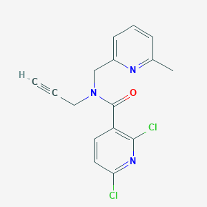 2,6-Dichloro-N-[(6-methylpyridin-2-yl)methyl]-N-prop-2-ynylpyridine-3-carboxamide