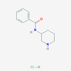molecular formula C12H17ClN2O B2668713 N-哌啶-3-基苯甲酰胺盐酸盐 CAS No. 403479-38-9