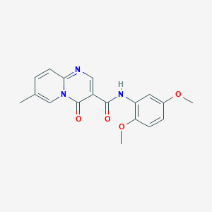 molecular formula C18H17N3O4 B2668717 N-(2,5-dimethoxyphenyl)-7-methyl-4-oxo-4H-pyrido[1,2-a]pyrimidine-3-carboxamide CAS No. 877650-05-0