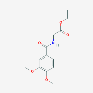 molecular formula C13H17NO5 B2668721 ethyl N-(3,4-dimethoxybenzoyl)glycinate CAS No. 168165-62-6