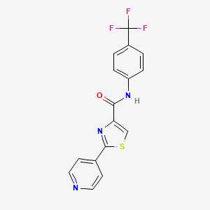 2-(4-pyridinyl)-N-[4-(trifluoromethyl)phenyl]-1,3-thiazole-4-carboxamide