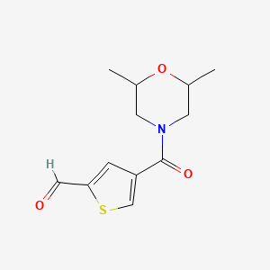 4-(2,6-Dimethylmorpholine-4-carbonyl)thiophene-2-carbaldehyde