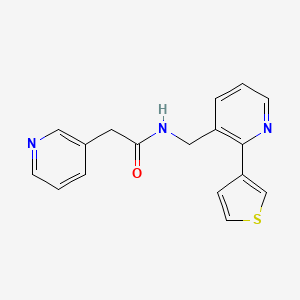 2-(pyridin-3-yl)-N-((2-(thiophen-3-yl)pyridin-3-yl)methyl)acetamide