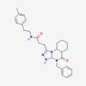 3-{4-benzyl-5-oxo-4H,5H-[1,2,4]triazolo[4,3-a]quinazolin-1-yl}-N-[2-(4-methylphenyl)ethyl]propanamide