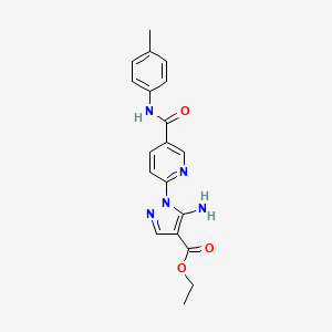 ethyl 5-amino-1-(5-{[(4-methylphenyl)amino]carbonyl}pyridin-2-yl)-1H-pyrazole-4-carboxylate